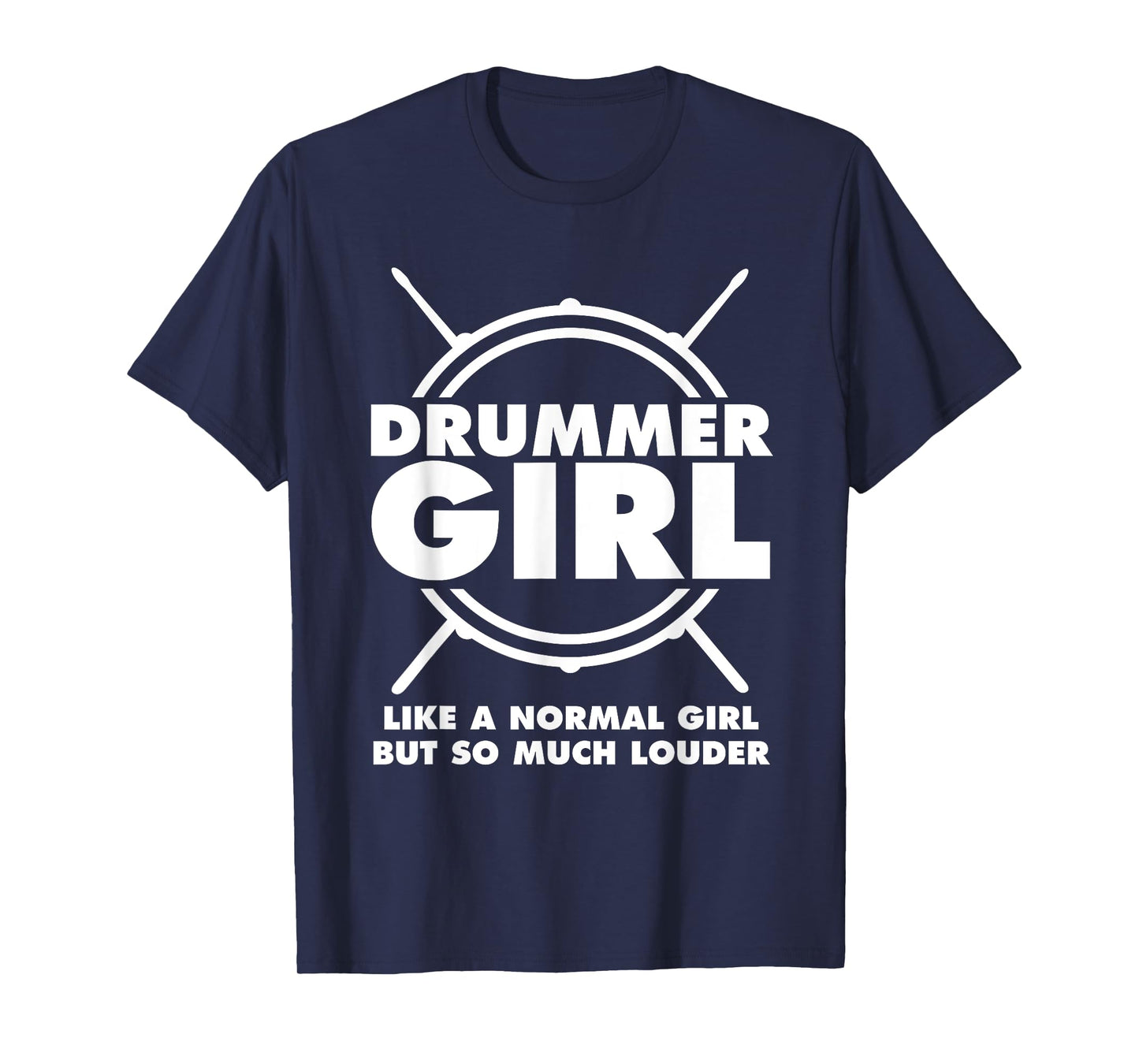 Funny Drummer Art For Girls Women Drumming Drum Set Drummer T-Shirt