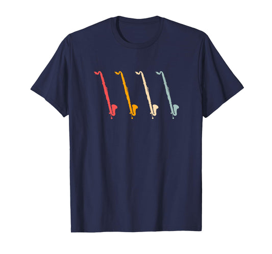 Contrabass Clarinet Retro Bass Clarinet Silhouette T-Shirt