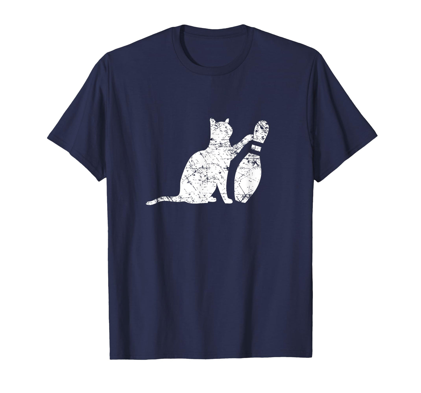Ornery Alley Cat Tipping Bowling Pin Funny Team Gift T-Shirt