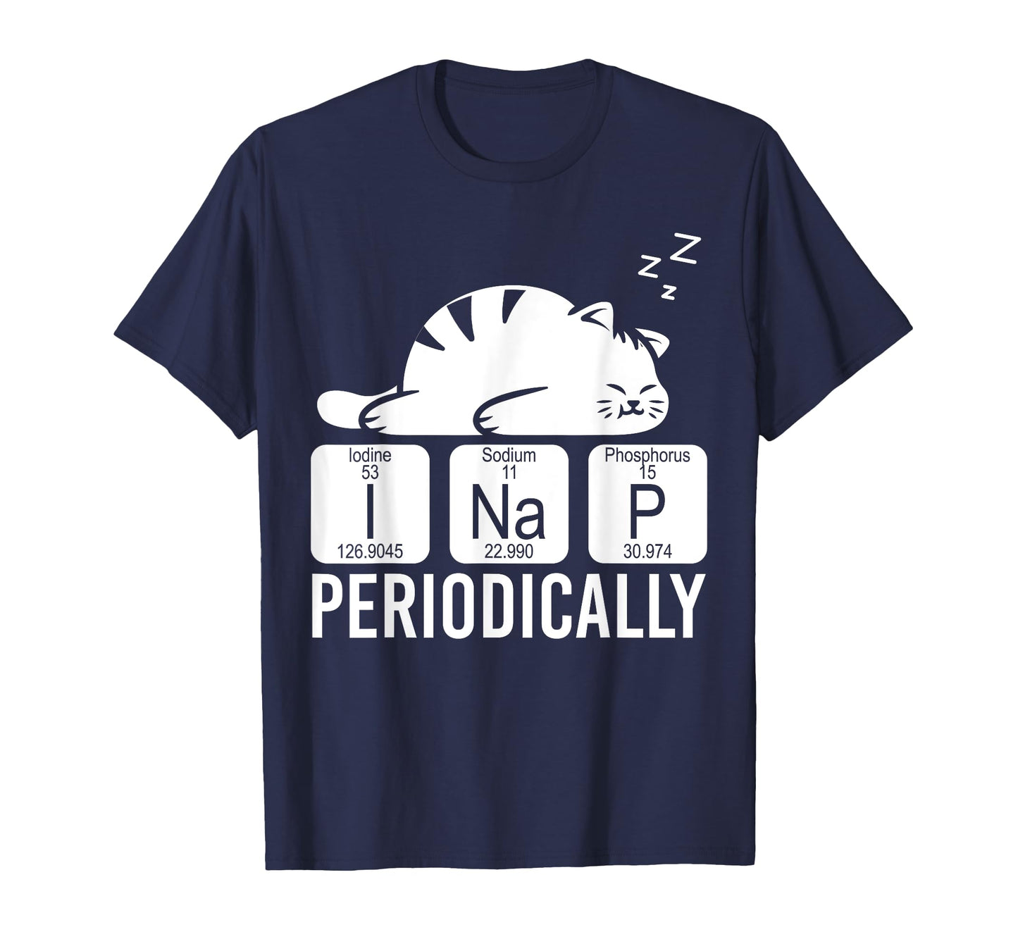 Cute Animal Periodic Table Funny Chemist Gift Cat Chemistry Men Women Girls Kids T-Shirt