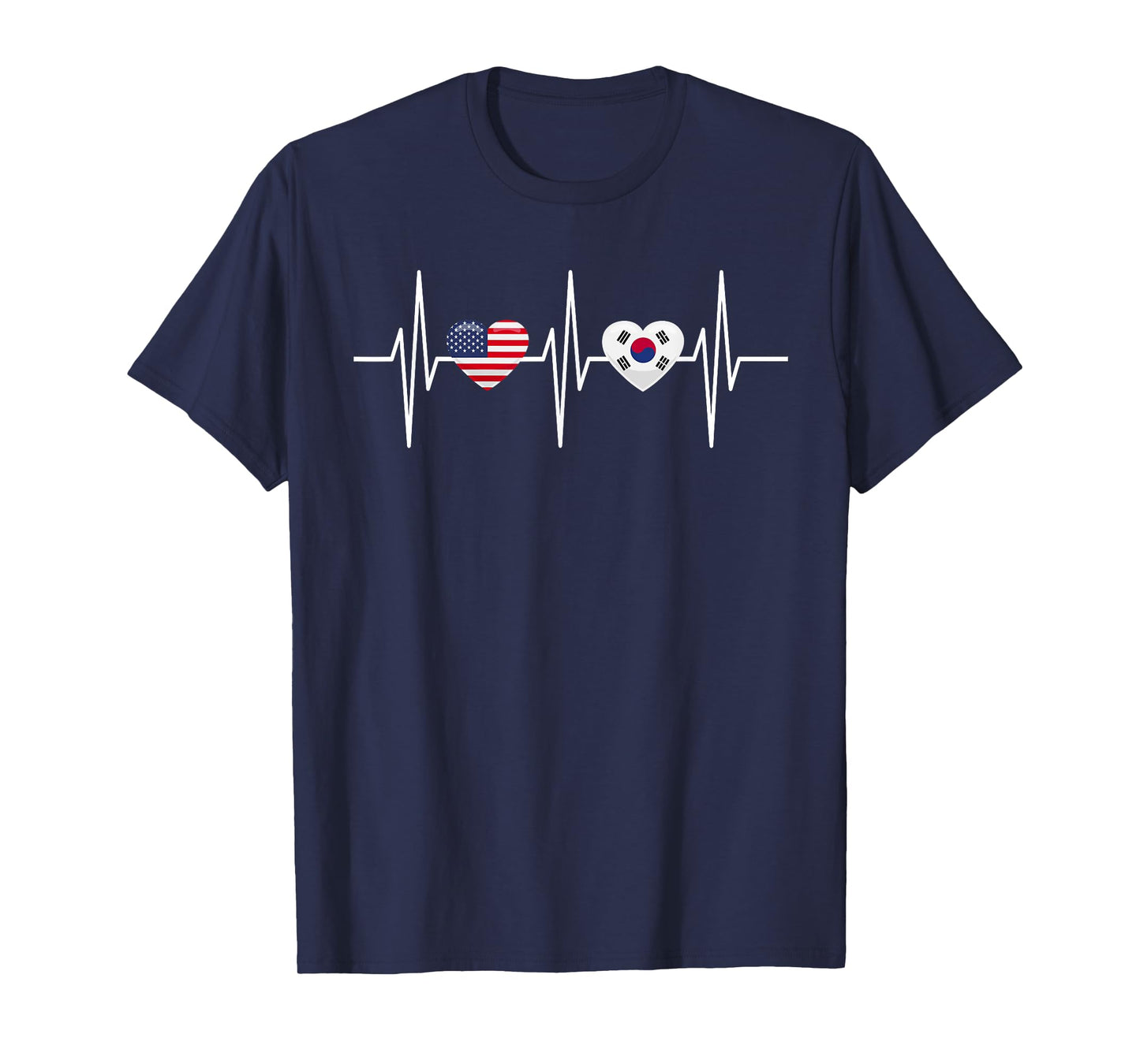 USA South Korea Shirt America Republic of Korea Heart Flag T-Shirt