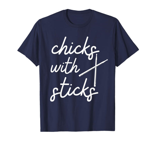 Funny Female Drummer Chicks With Sticks for Girls T-Shirt