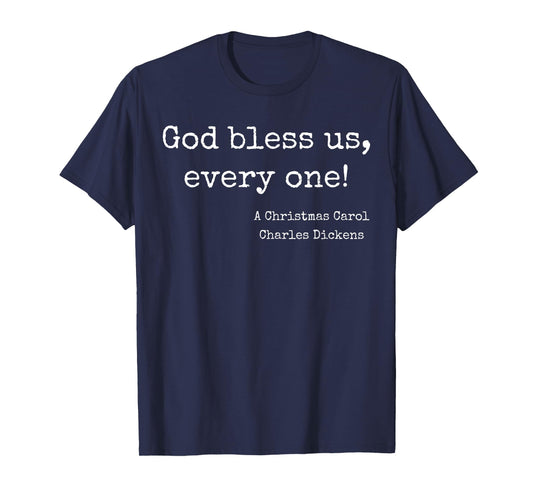 Charles Dickens Book Reader Literature Lover Gifts A Christmas Carol Quote T-Shirt Black Unisex Adults Small Classic Fit Crew Neck Short Sleeve