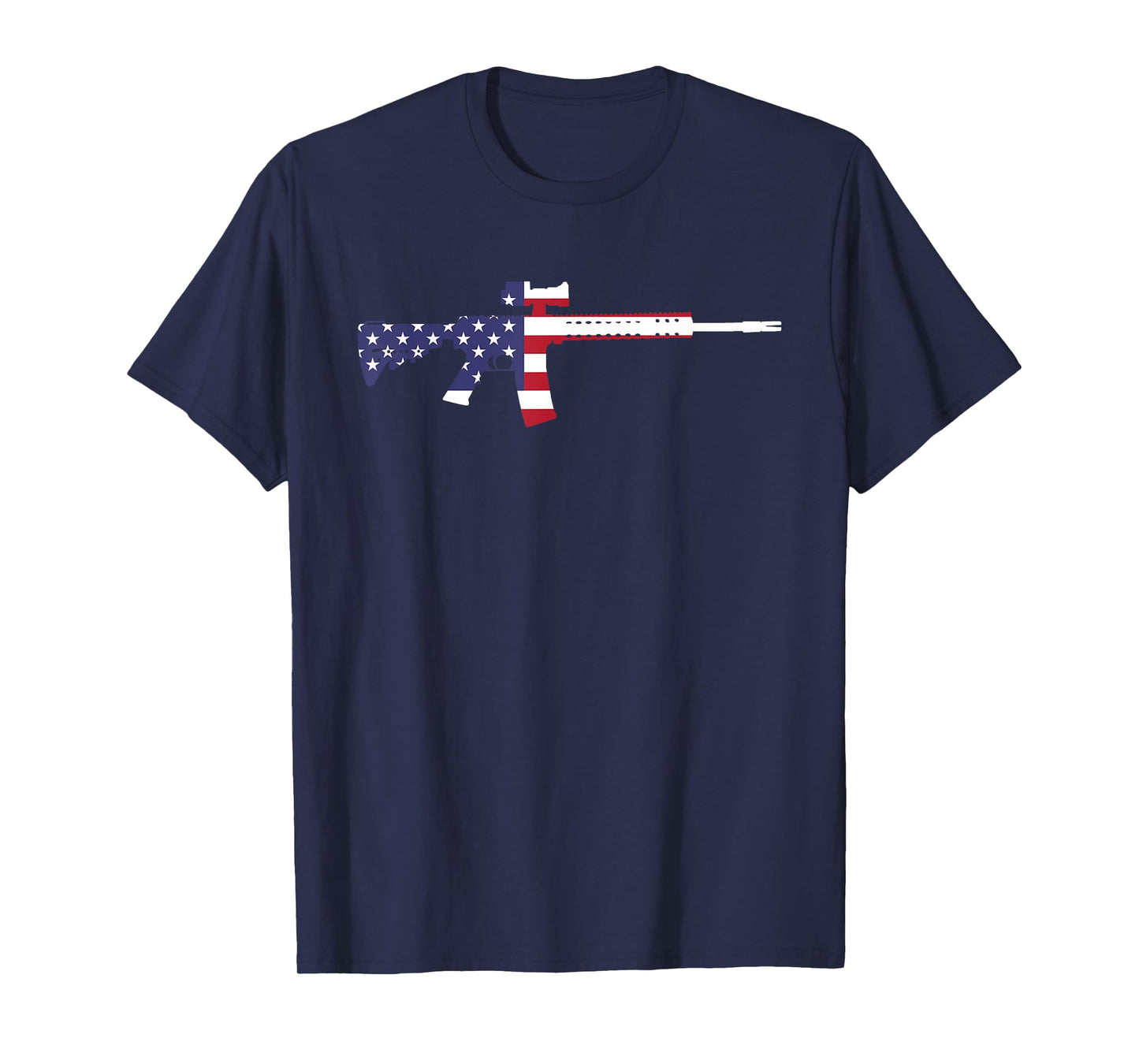 America Rifle MURICA Libertarian Conservative Gun USA flag T-Shirt