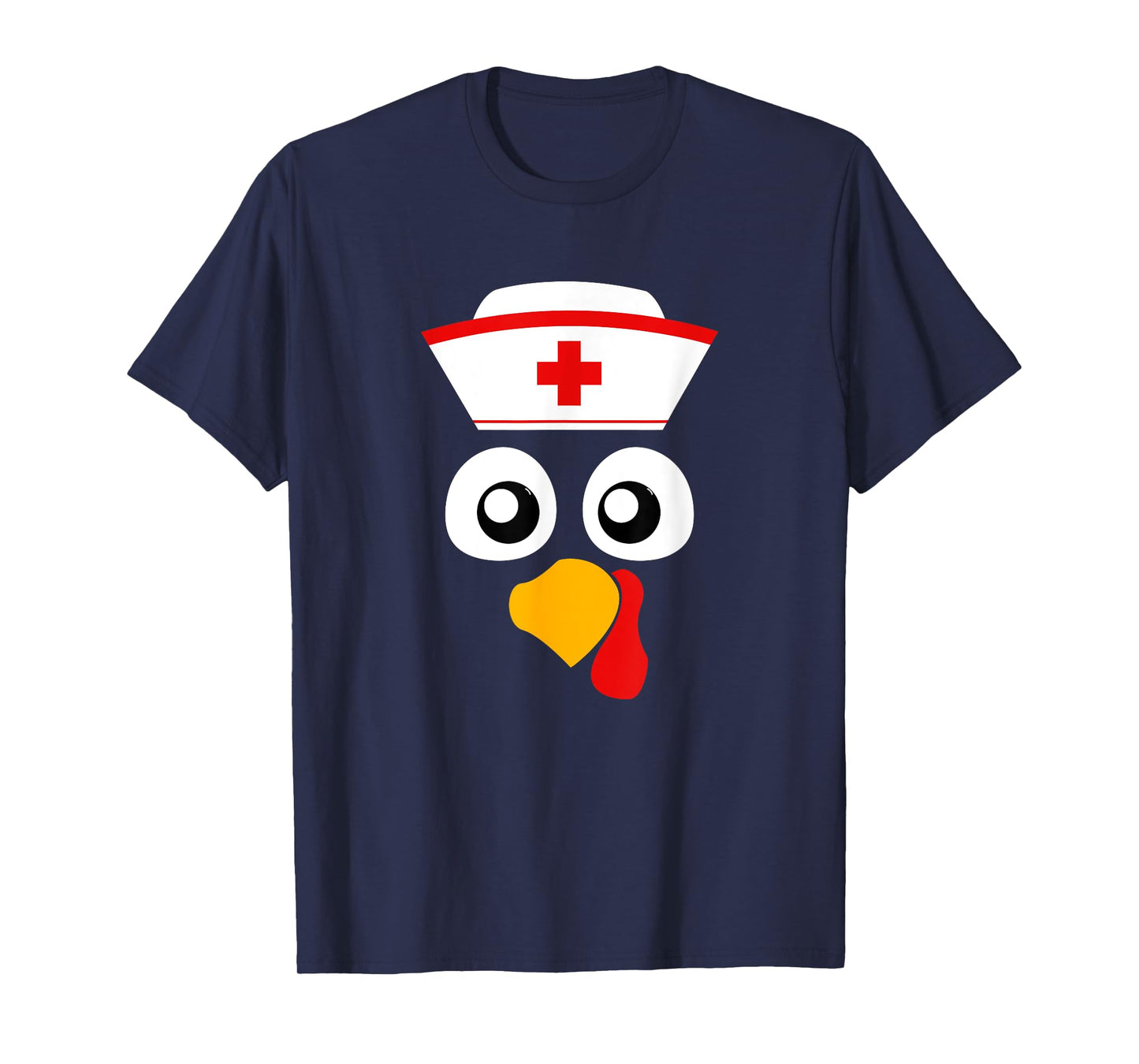 Cute Nurse Turkey Face, Nurses Cap for Thanksgiving party T-Shirt