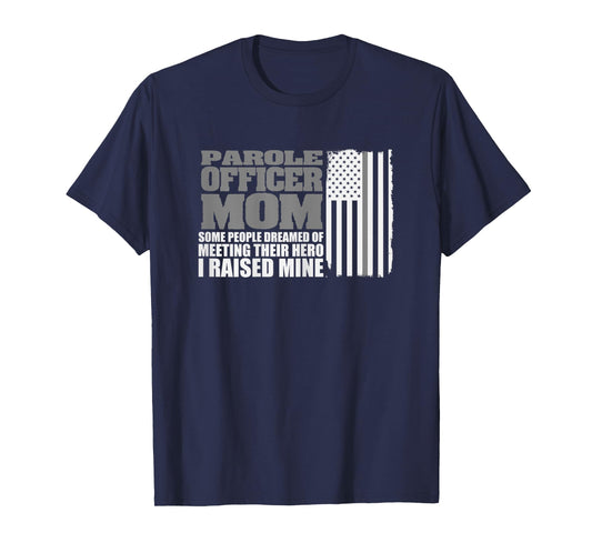 Womens Parole Officer Mom Shirt Parole Officer Gift Flag T-Shirt