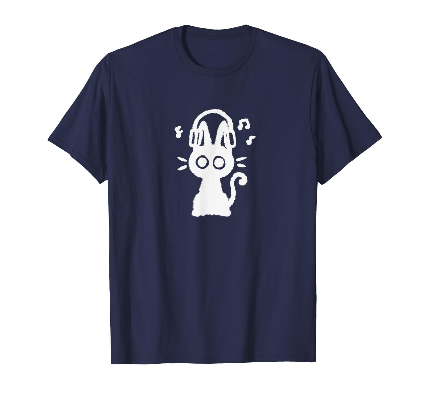 90s Y2K Funny Cute Tomcat Cat Kitten with Headphone Headset Men Women Kids T-Shirt