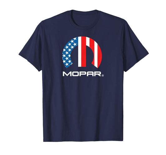 Mopar American Flag White Logo T-Shirt