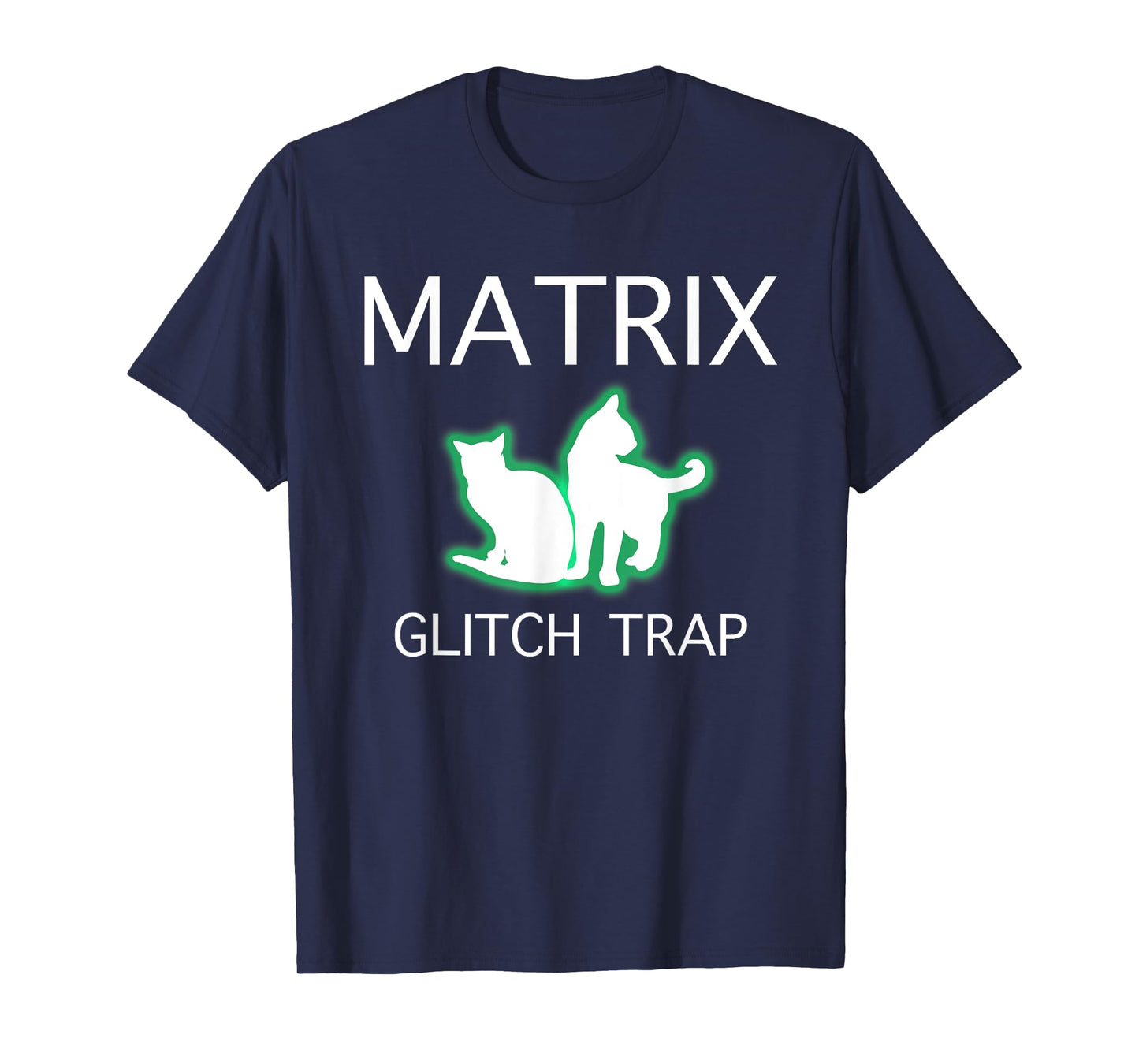 Cat Glitch Trap in Matrix T-Shirt for Men Women