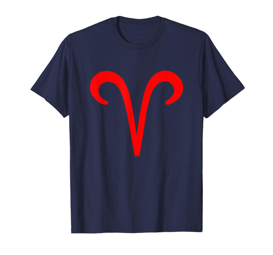 Vintage Aries Birthday Sign Zodiac Symbol Red T-Shirt