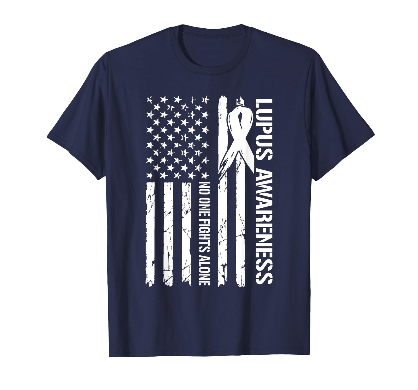American Flag Lupus Systemic Lupus Erythematosus Awareness T-Shirt