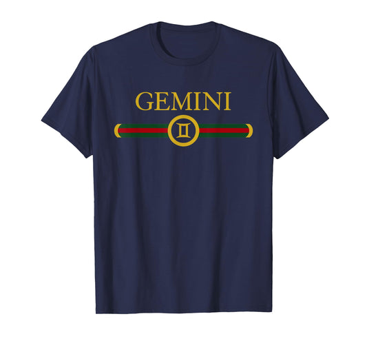 Gemini Zodiac June May Birthday Graphic Art Gemini Sign T-Shirt Small