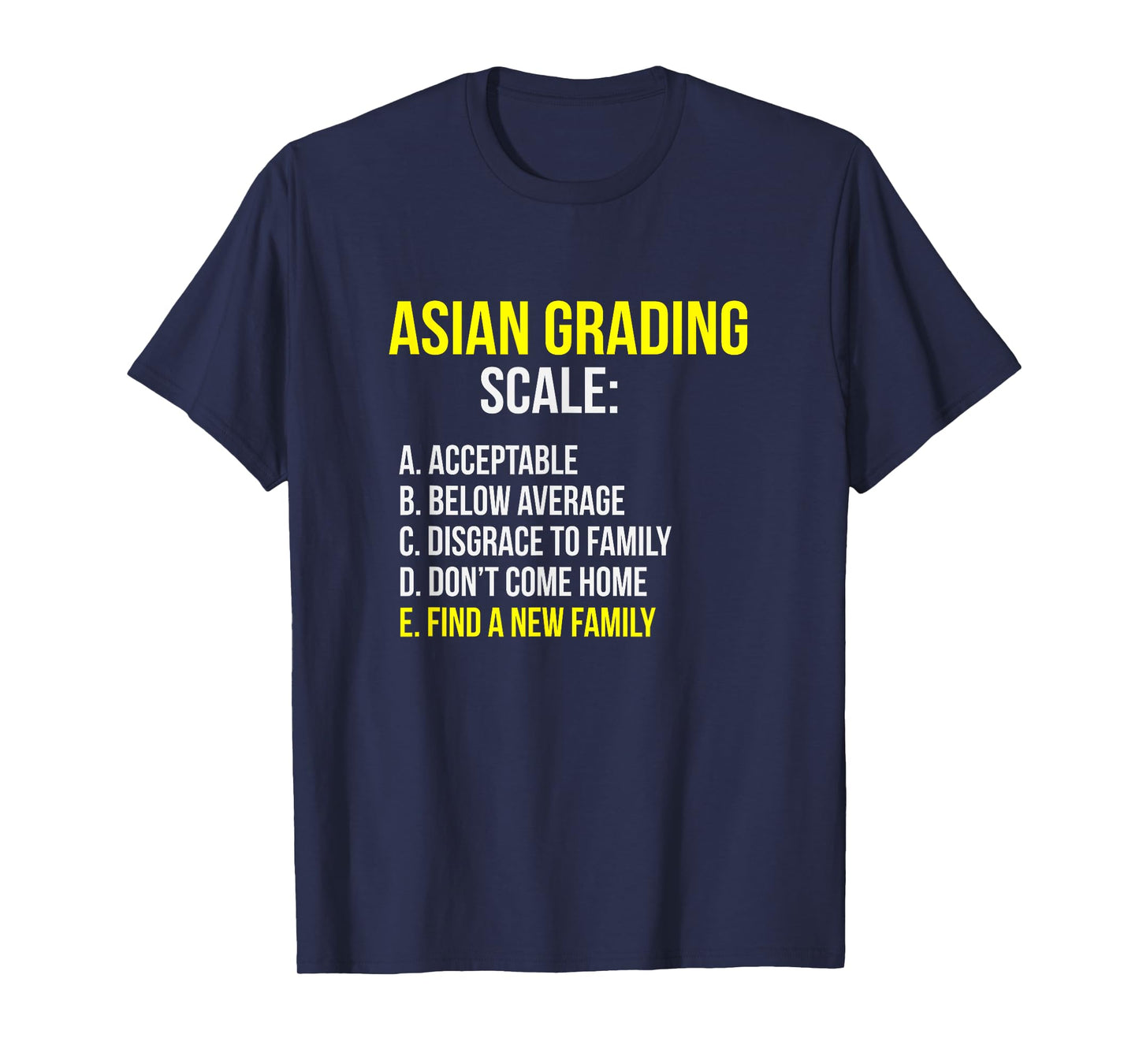 Asian Grades Career Student Funny Tiger Parenting T-Shirt