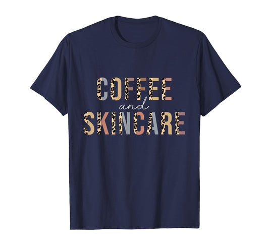 Coffee And Skincare Leopard Esthetician Skincare T-Shirt