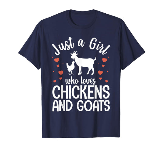 Cool Chicken Goat Design For Women Girls Pygmy Goat Lover T-Shirt