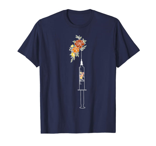Aesthetic Nurse Injector Floral Medspa Botox Dealer Cosmetic T-Shirt