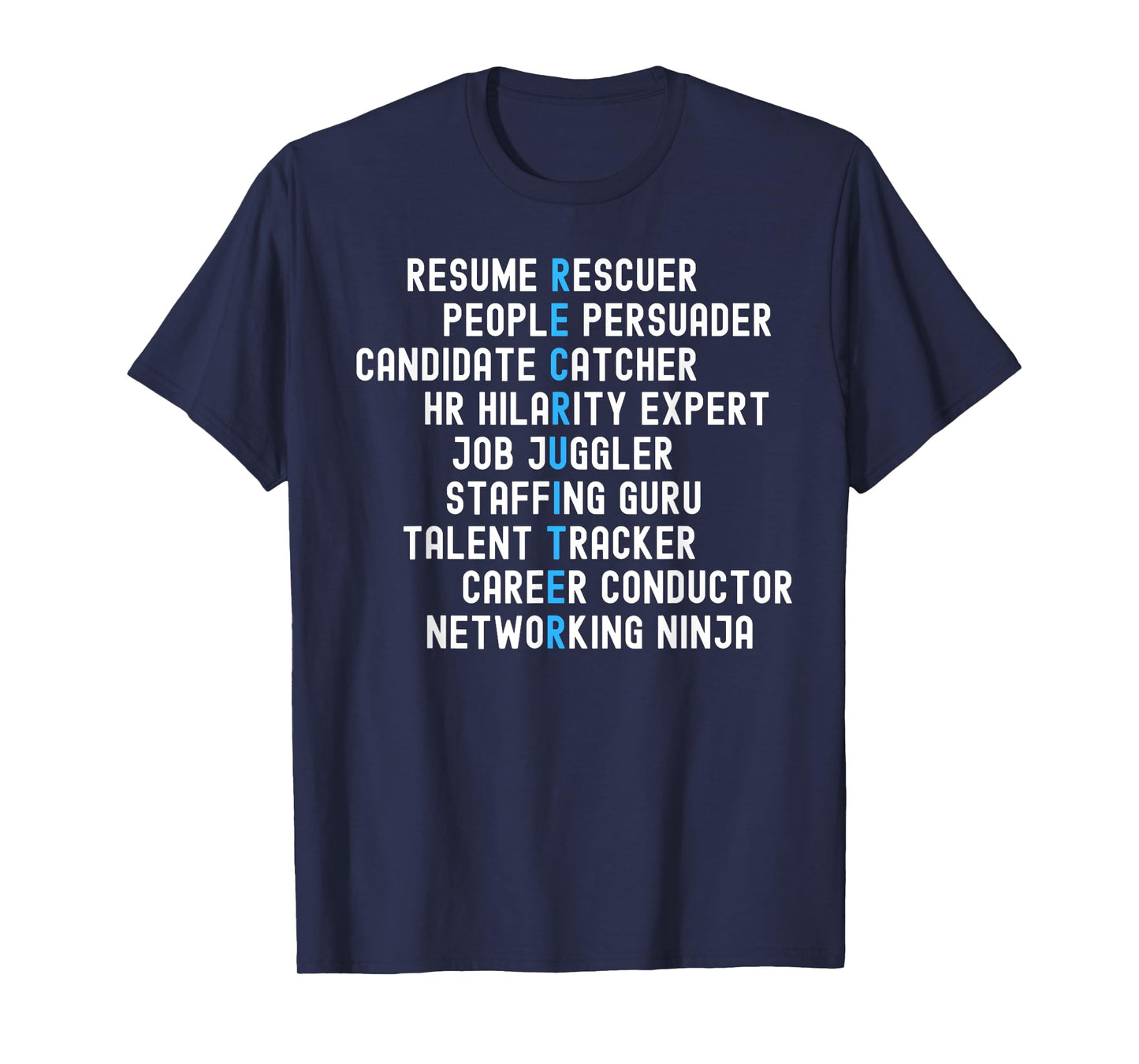 Click Like for Recruitment Funny Recruiter Definitions with Job Responsibilities Unisex-Adults Black T-Shirt