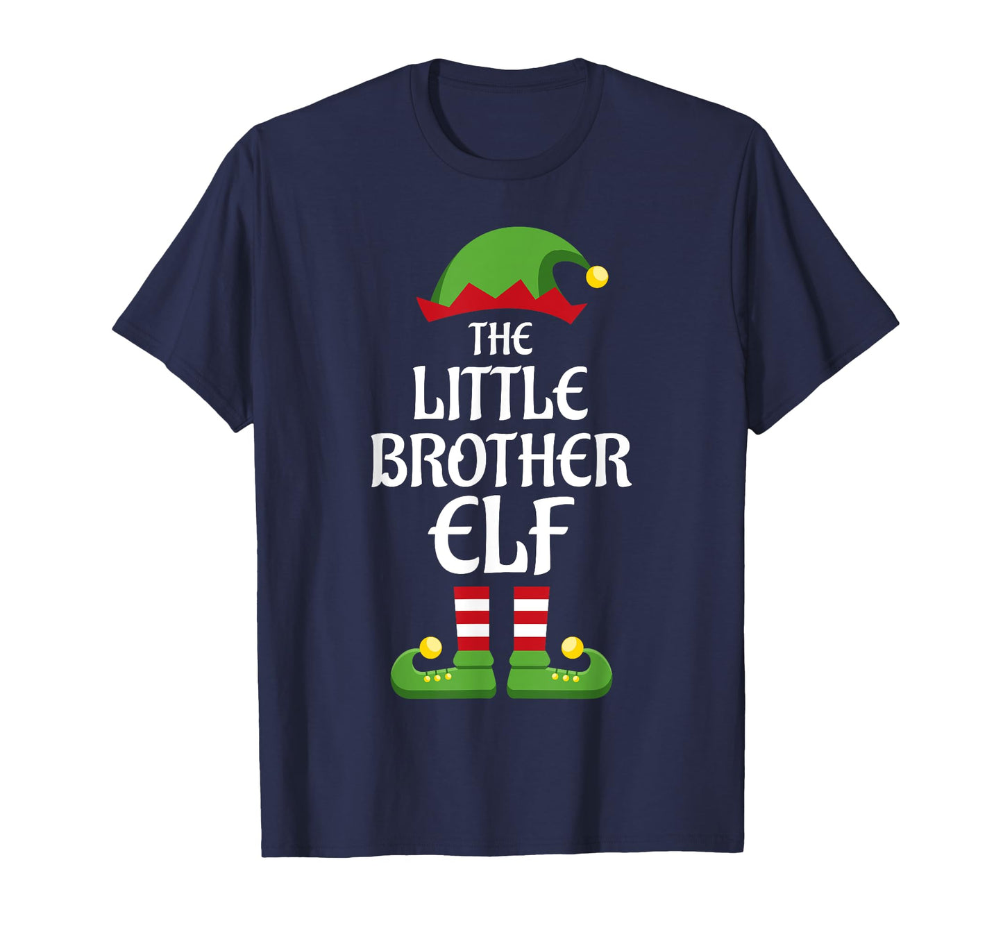 Little Brother Elf Family Matching Group Christmas T-Shirt