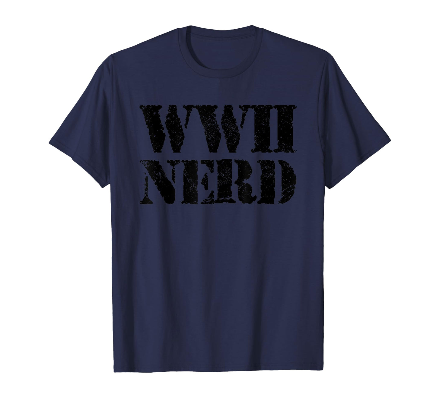 WWII Nerd Silhouette Jet Historical Military Theme T-Shirt
