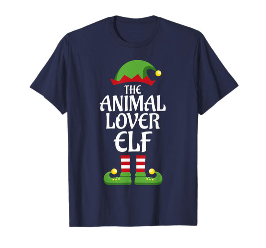 Animal Lover Elf Family Matching Group Christmas T-Shirt