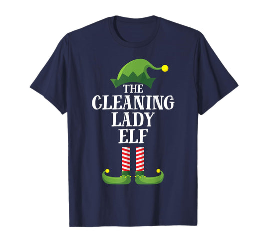 Cleaning Lady Elf Matching Family Group Christmas Party PJ T-Shirt