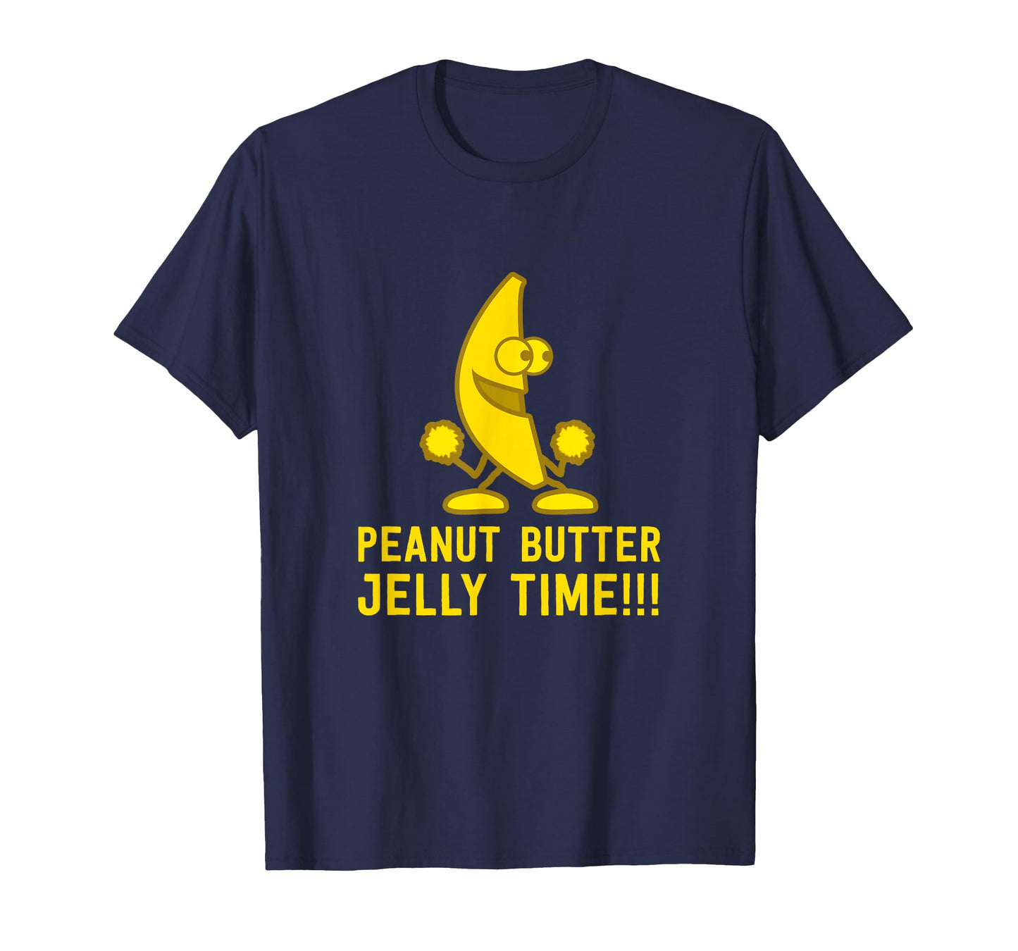 Peanut Butter Jelly Time Funny Banana Yellow Fruit T-Shirt T-Shirt