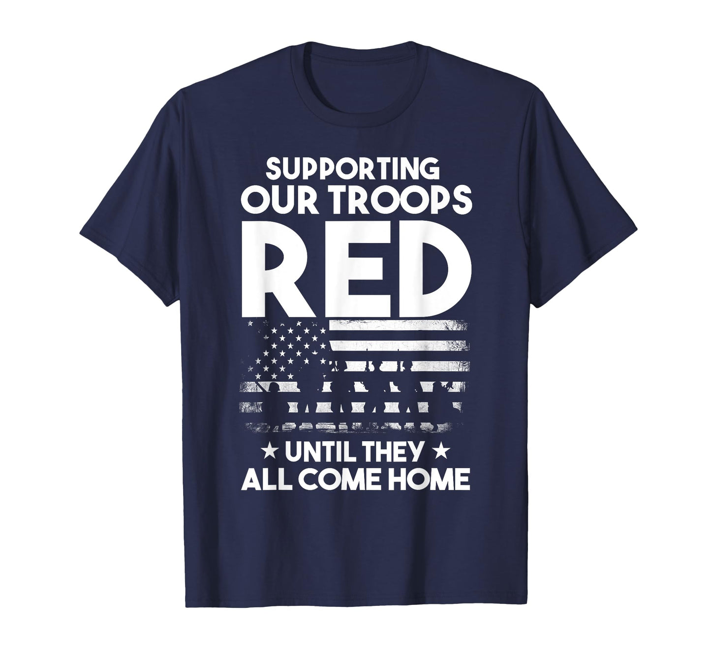 Red Friday Military Shirt Supporting Our Troops Patriotic T-Shirt for Women Kids Men