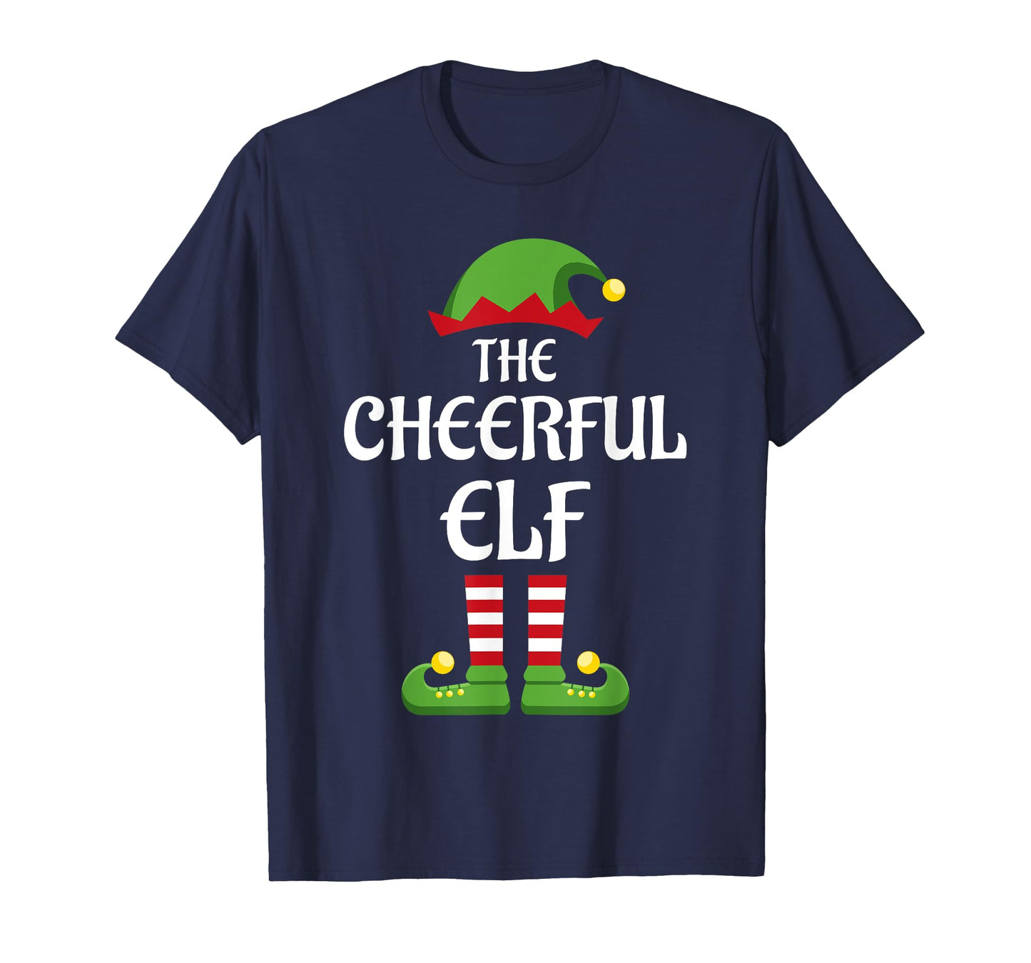 Cheerful Elf Family Matching Group Christmas T-Shirt