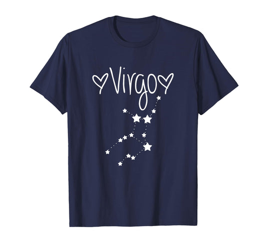 Virgo Zodiac Sign Horoscope Stars August September Birthday T-Shirt