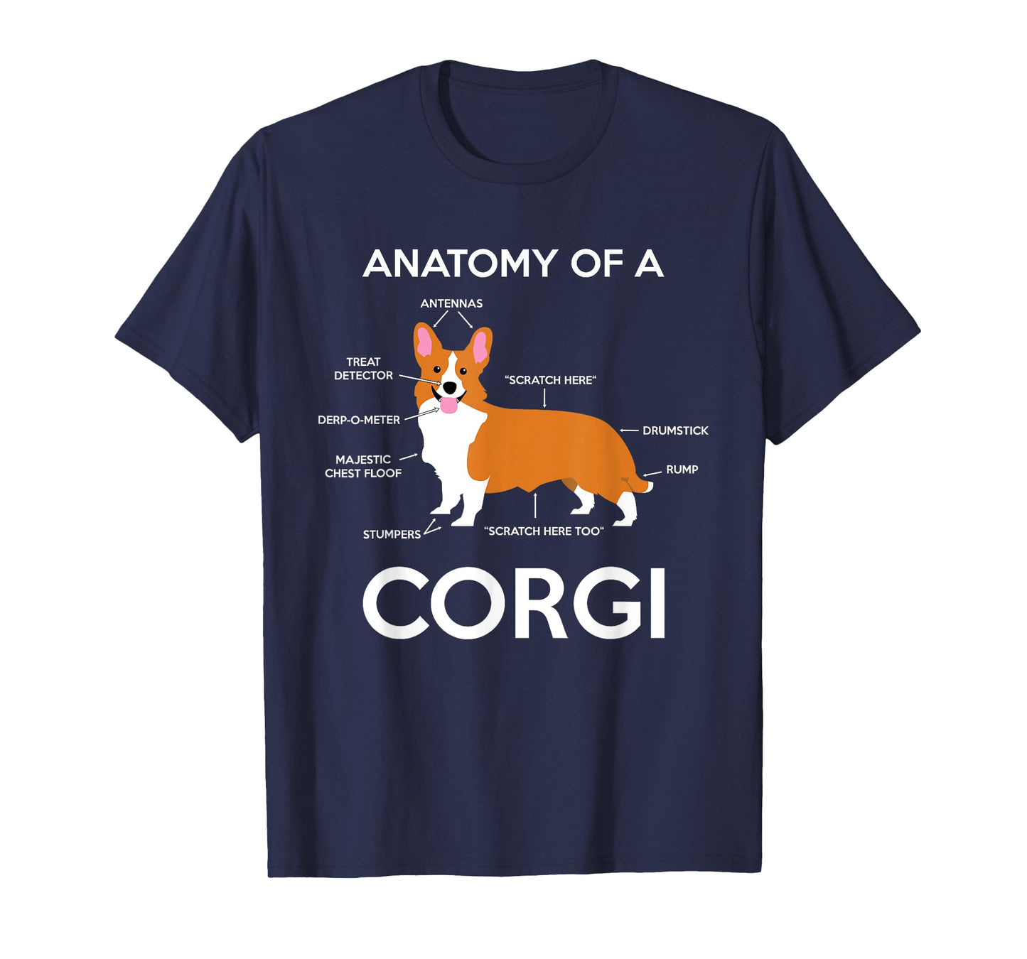 Anatomy Of A Corgi Funny Corgis Dog Puppy Nerd Biology Dogs T-Shirt