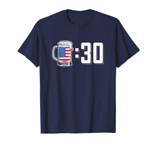 Beer 30 American Flag 4th of July Drinking Party T-Shirt