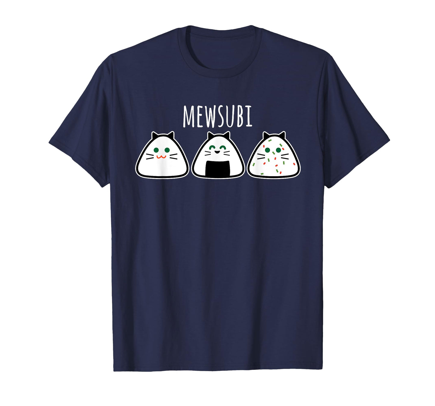 Funny Cat Musubi Men Women T-Shirt