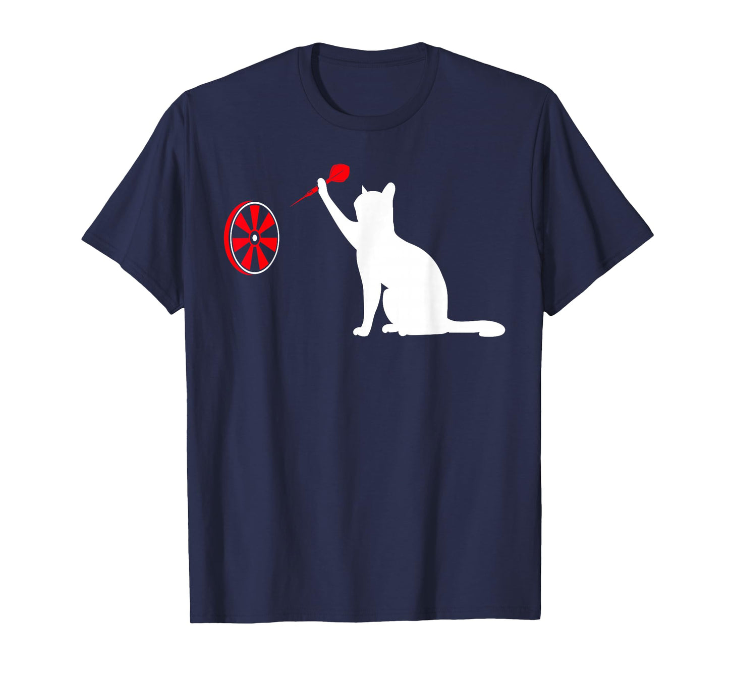 Darts Cat - Funny Dart Throwing Cat Dart and Cat Lover T-Shirt