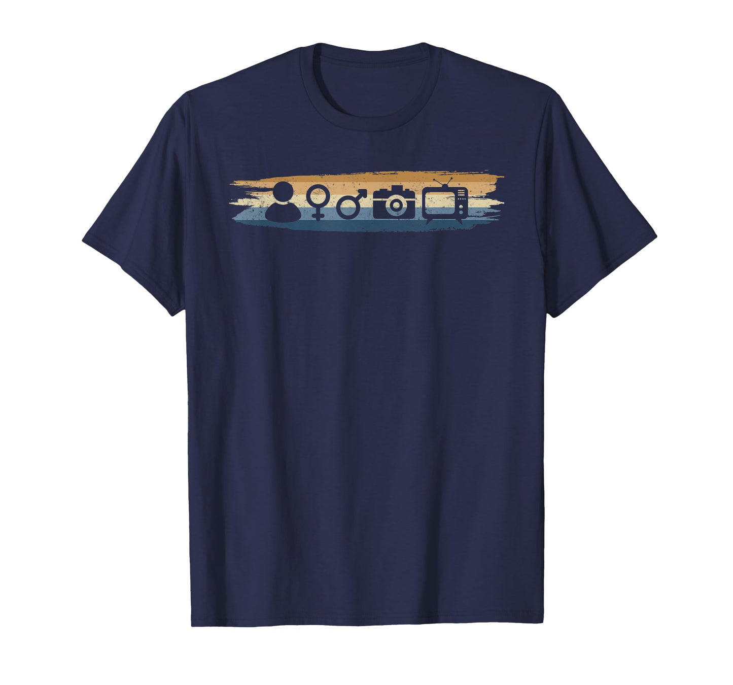 Person Woman Man Camera TV Retro Funny Gift T-Shirt