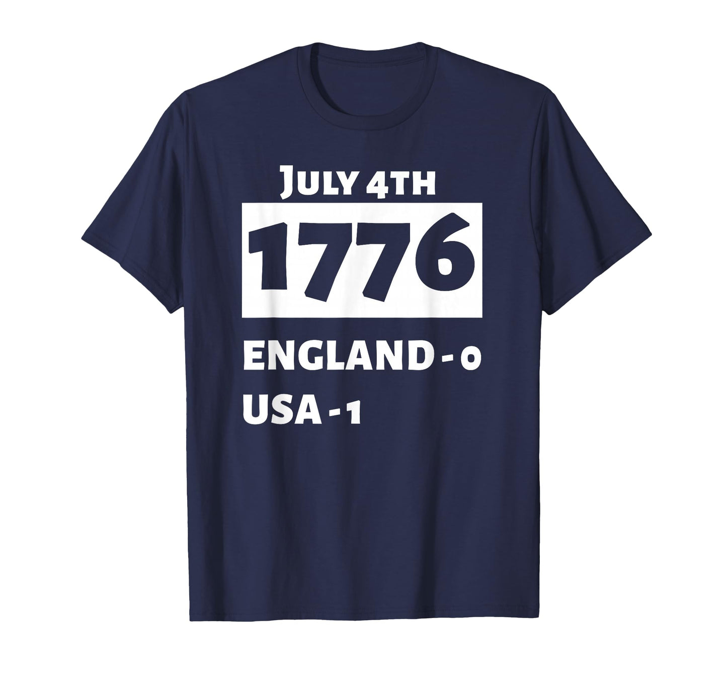 Patriotic for USA Fourth Of July 1776 Independence T-Shirt - Black, Unisex, Short Sleeve, Classic Fit, Small