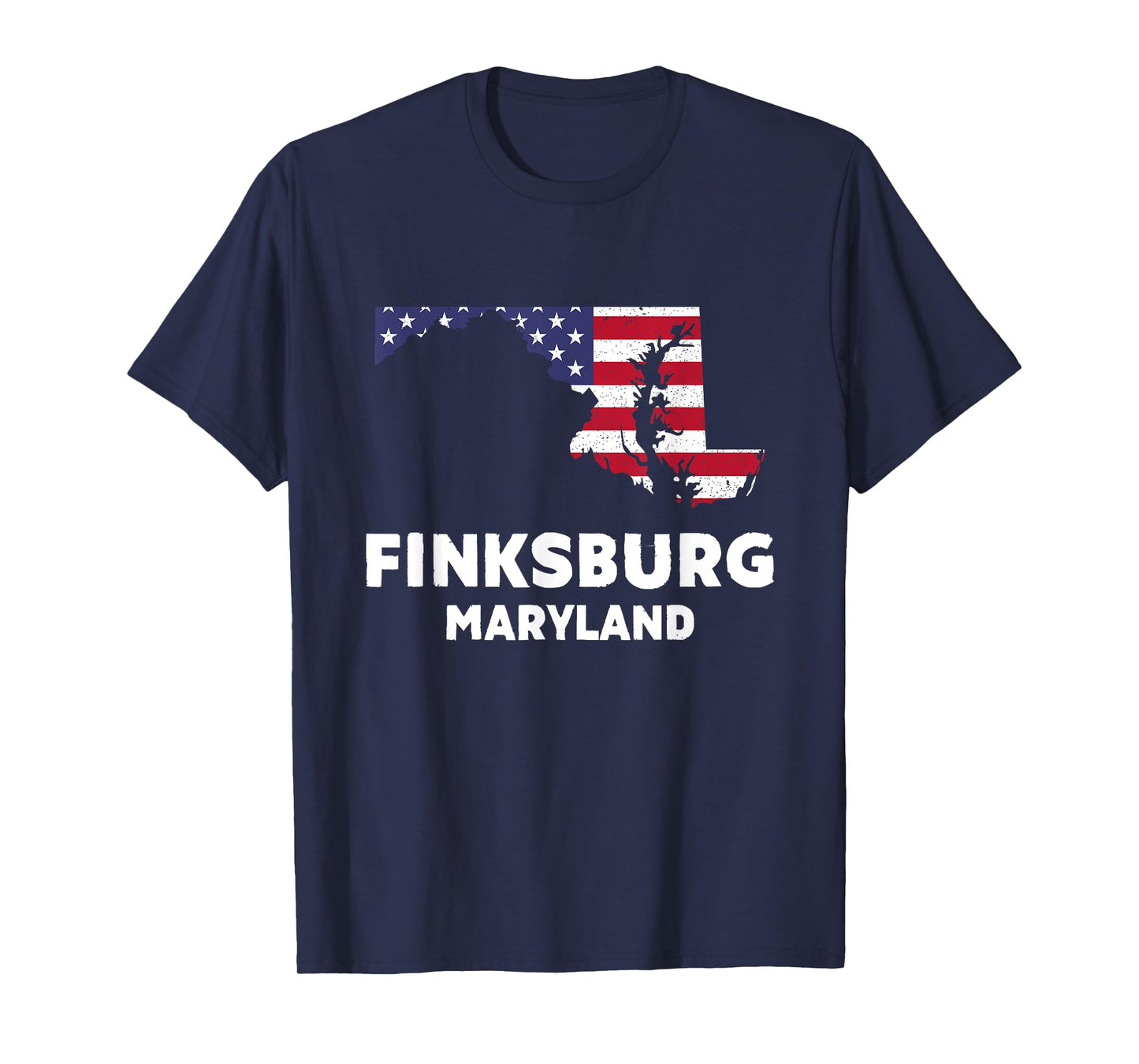 Distressed Patriotic USA Flag Finksburg, Maryland T-Shirt