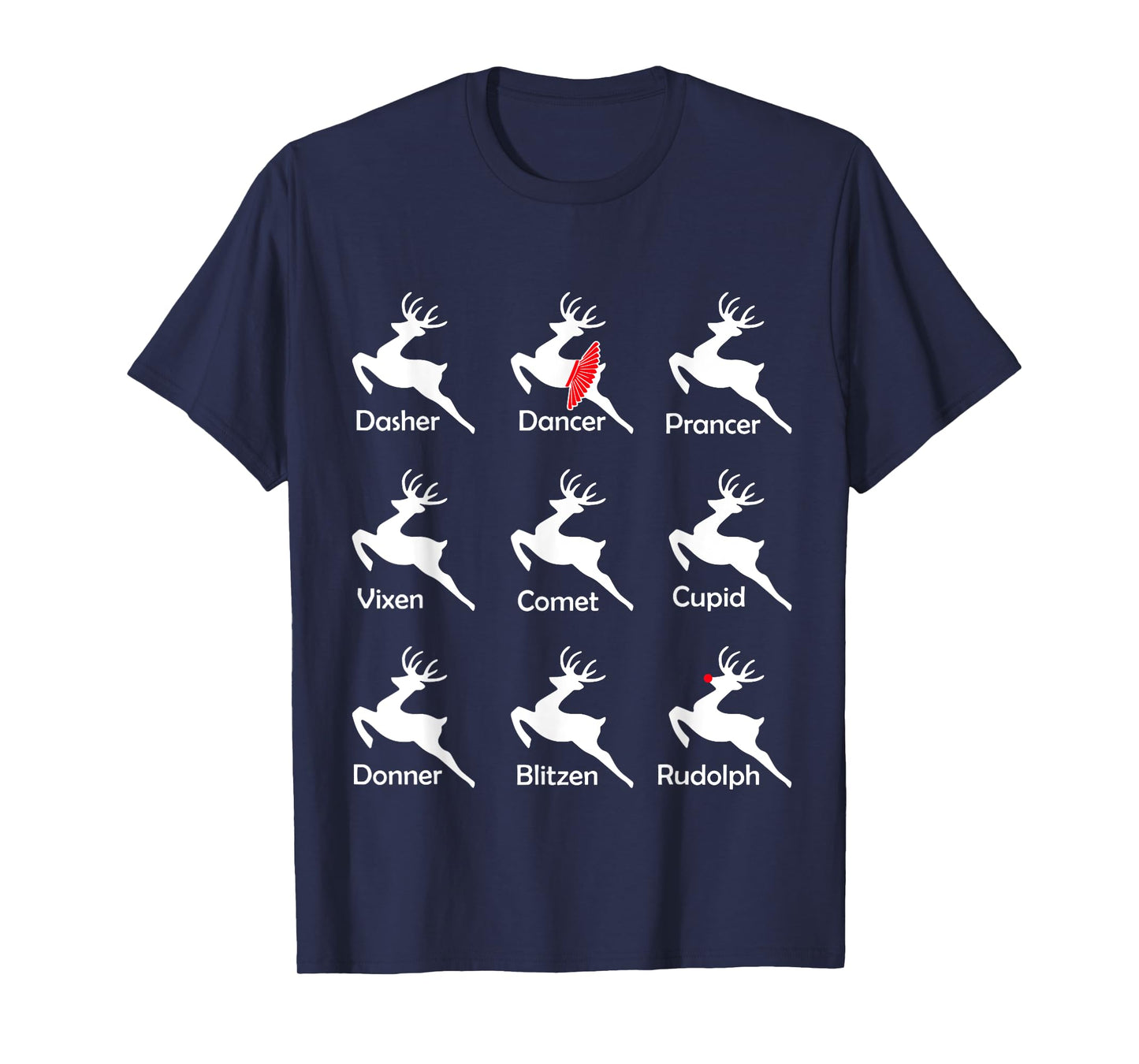Christmas Reindeer Dancer Ballet Ballerina Dance Teacher T-Shirt