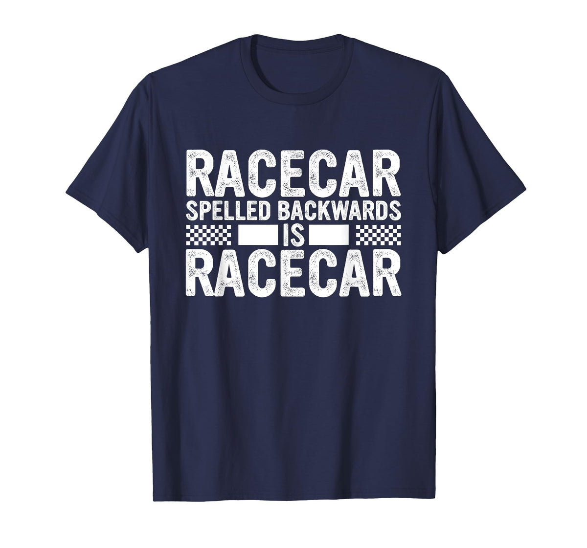 Racecar Spelled Backwards Mechanic Funny Car Racing Saying T-Shirt