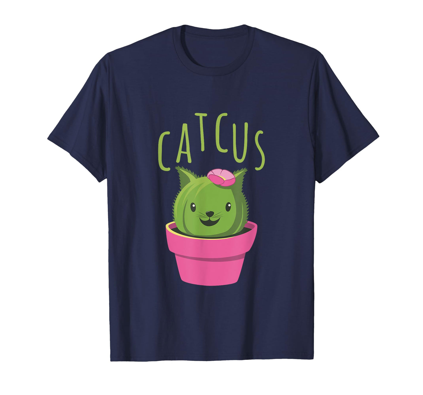 Cute Catcus T-Shirt Cat And Cactus Tee T-Shirt for Men Women Kids