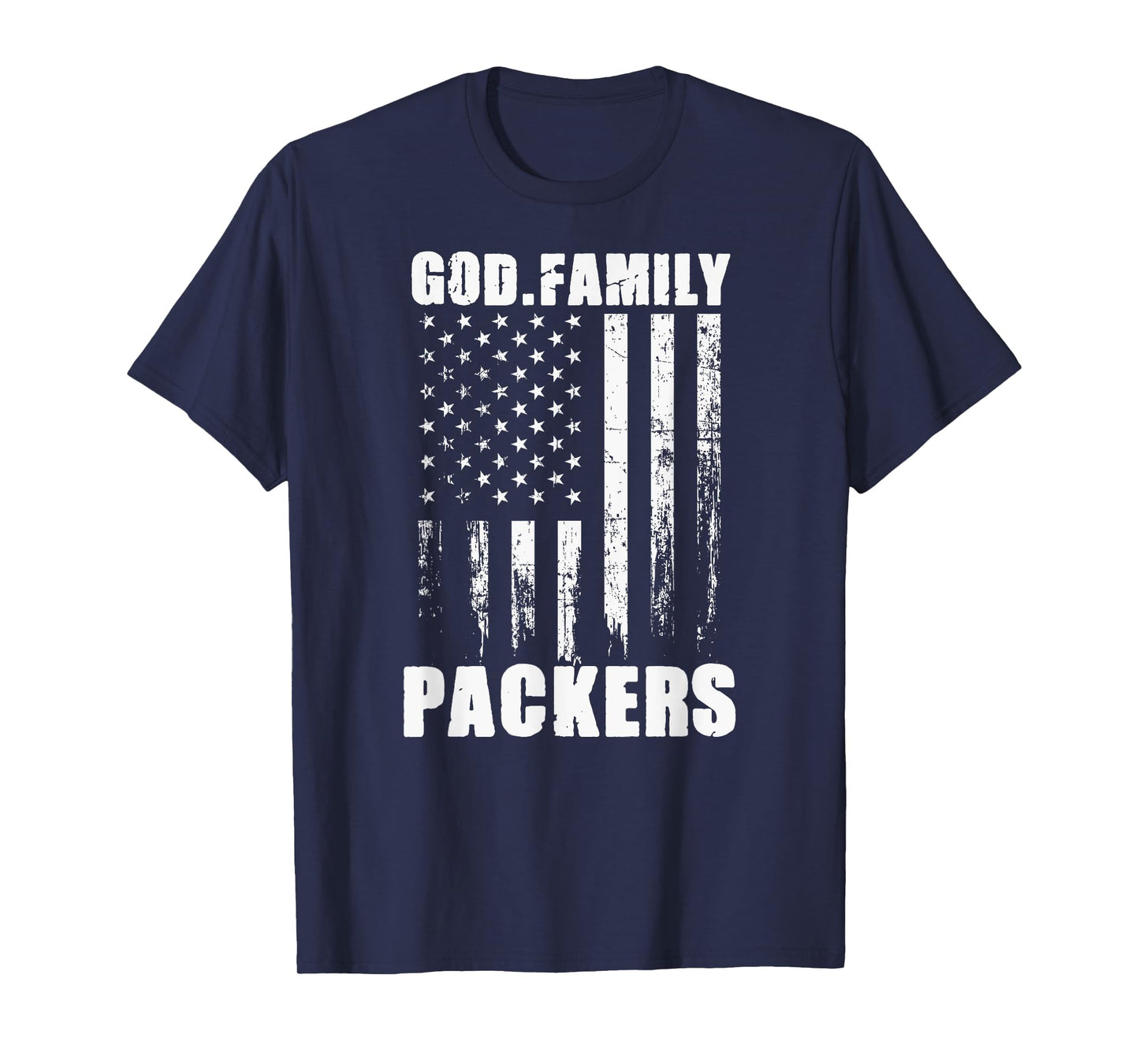 Austin Packers God. Family. Vintage USA Flag T-Shirt