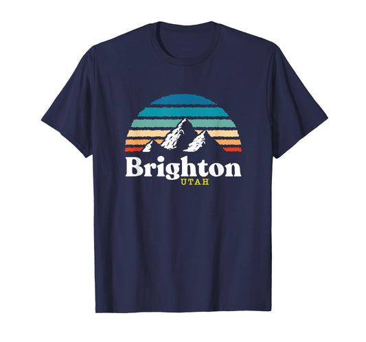 Brighton, Utah - USA Ski Resort 1980s Retro T-Shirt