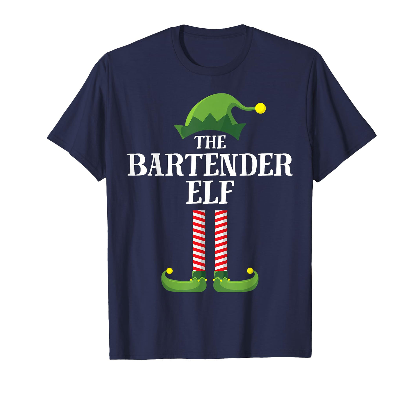 Bartender Elf Matching Family Group Christmas Party Pyjamas T-Shirt