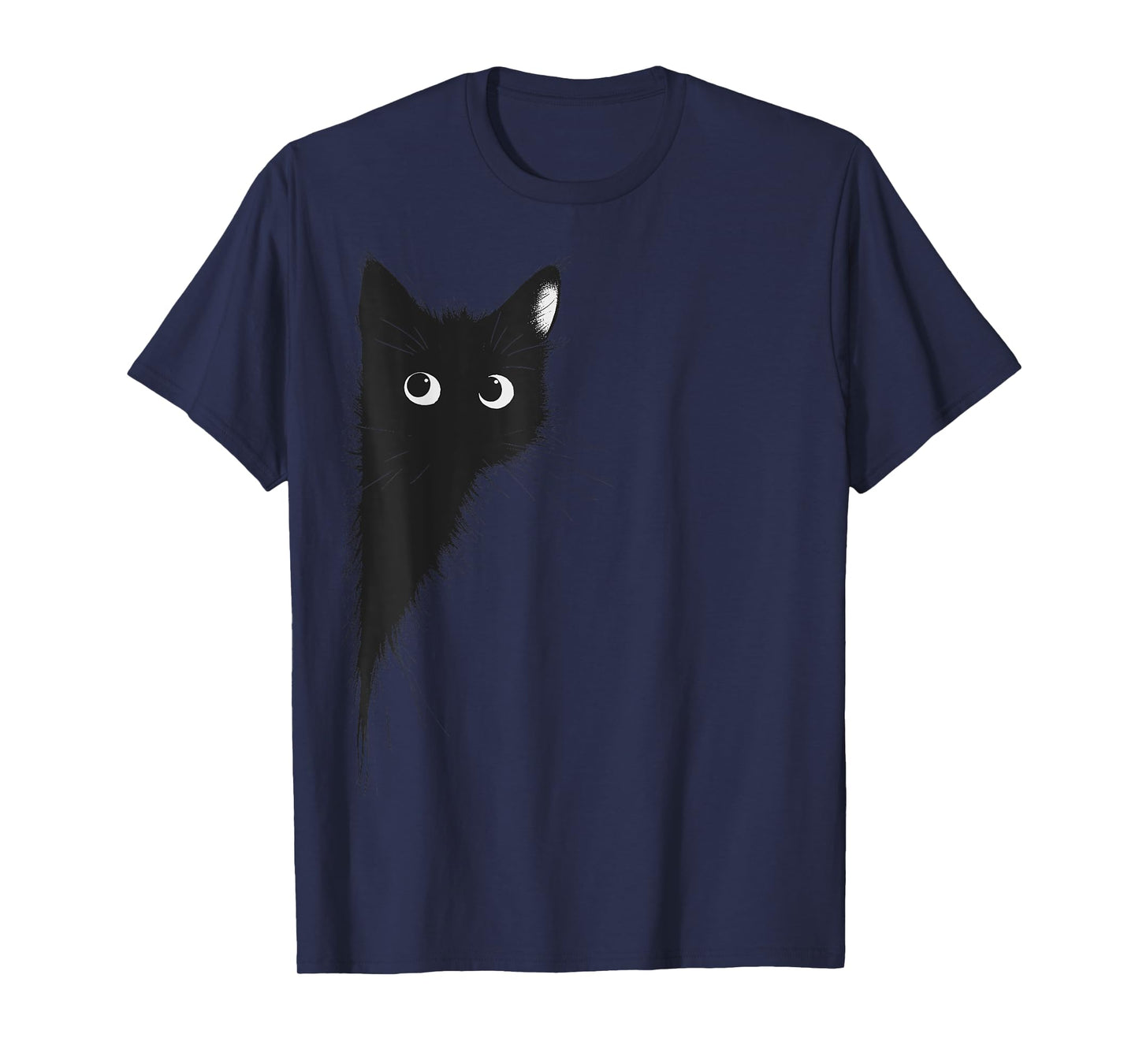 Cute Peeking Black Cat for Cat enthusiast T-Shirt