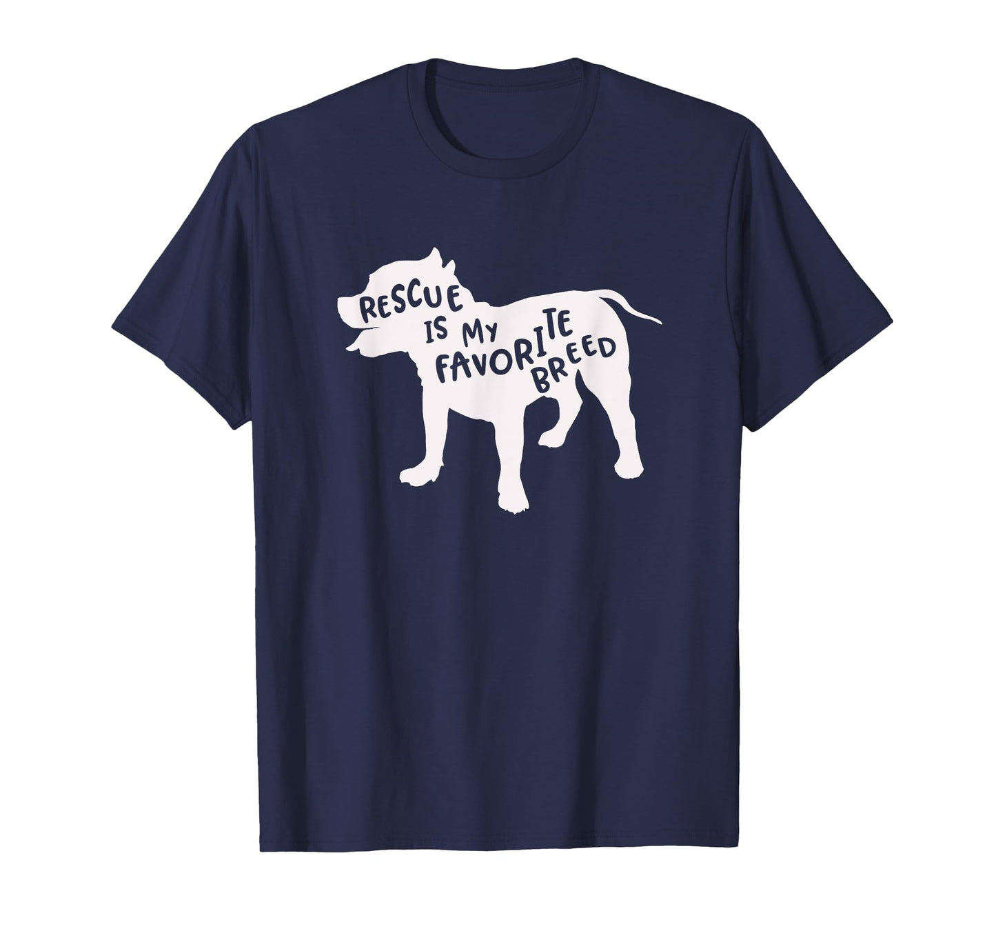 Rescue Is My Favorite Breed T shirt - Pitbull Mam Dad Shirt
