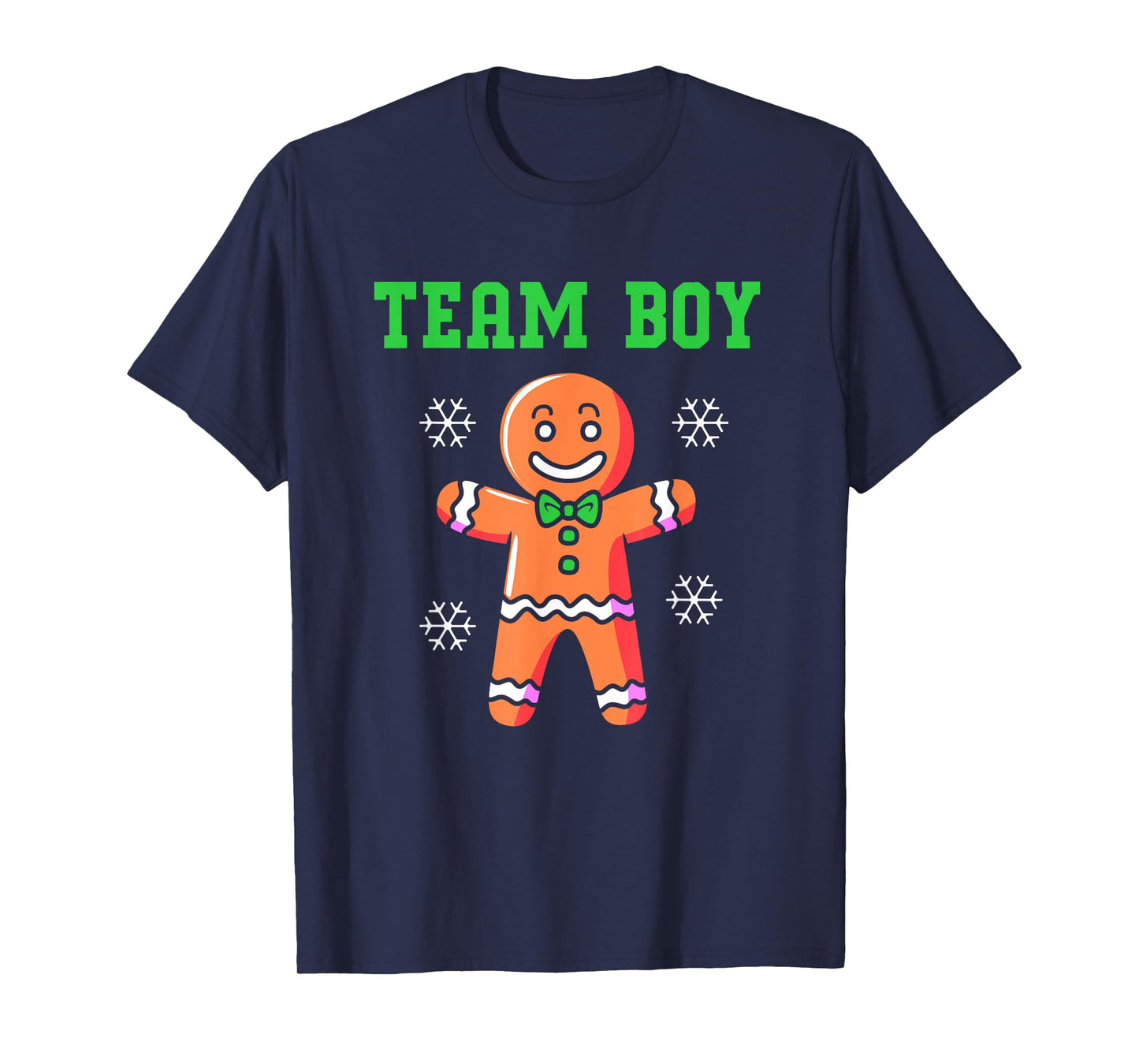 Christmas Gingerbread Man Team Boy Gender Reveal T-Shirt