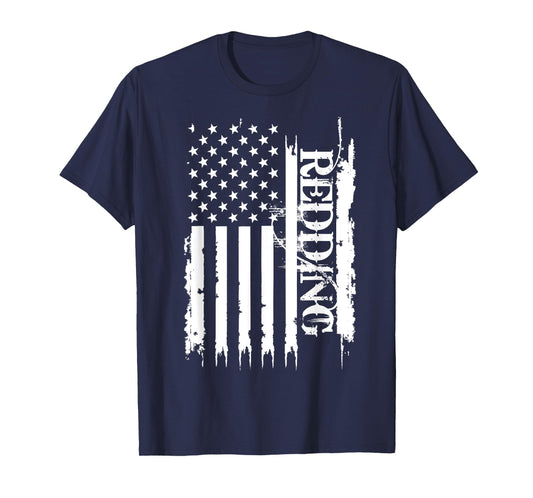 Redding United States Distressed w US Flag T-Shirt