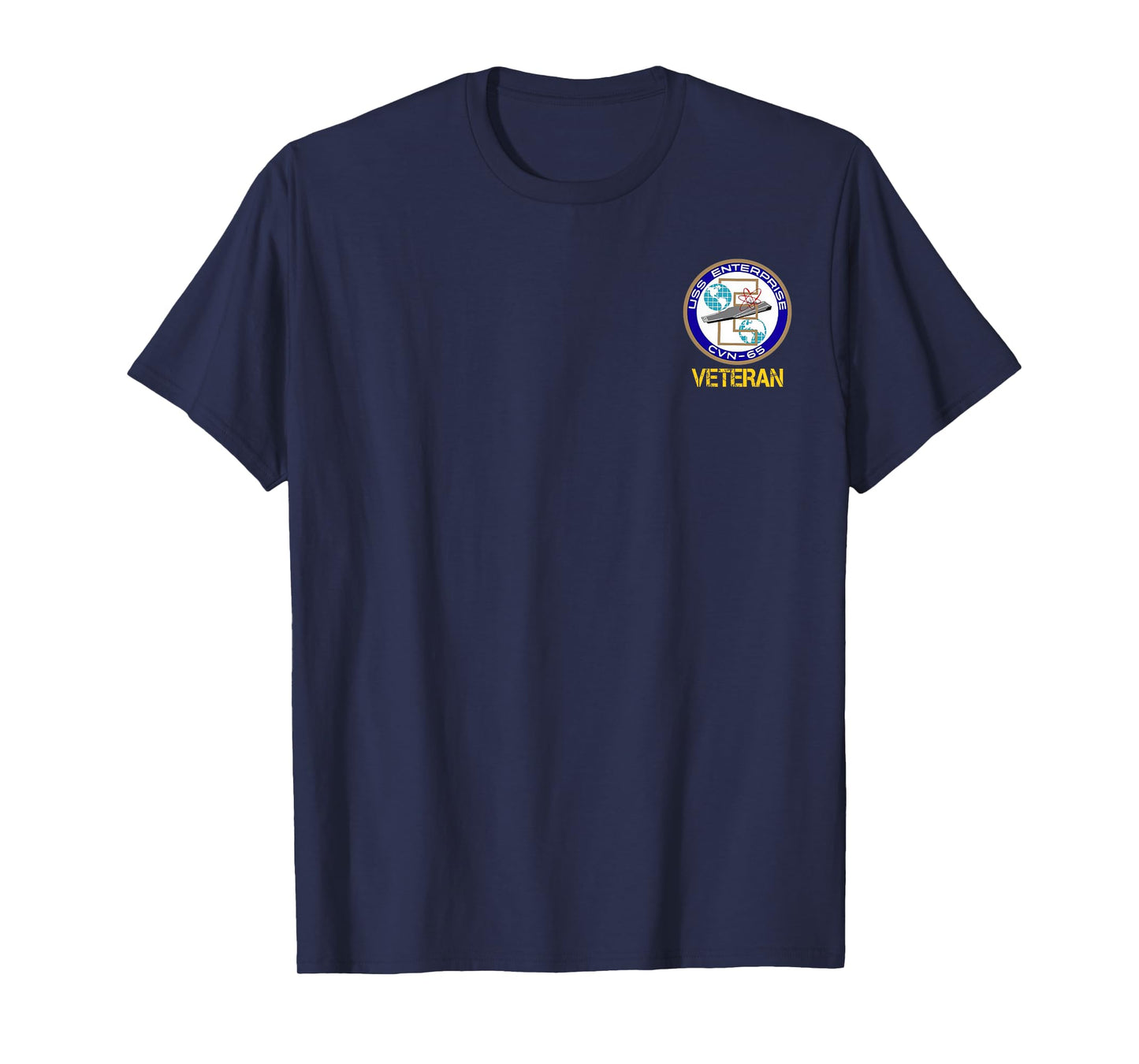 USS Enterprise CVN-65 Aircraft Carrier Logo Veterans Day T-Shirt