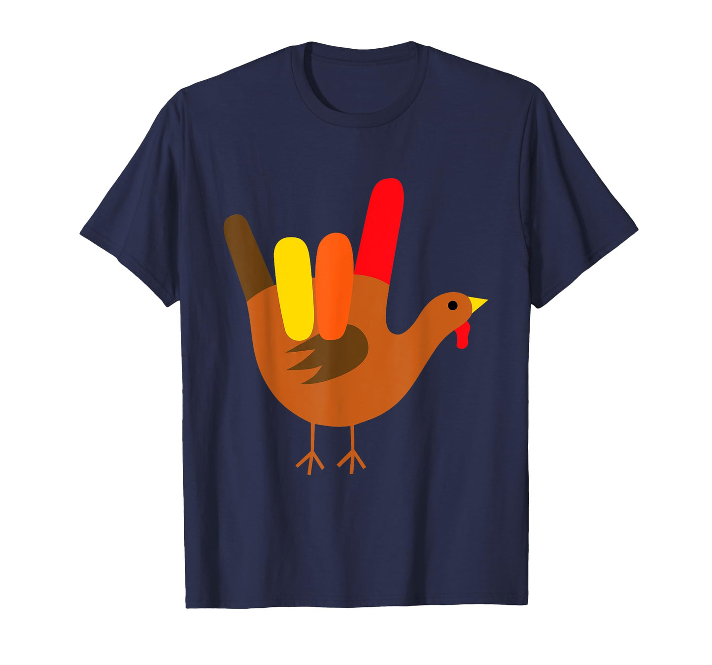 American Sign Language I Love You Thanksgiving Turkey T-Shirt