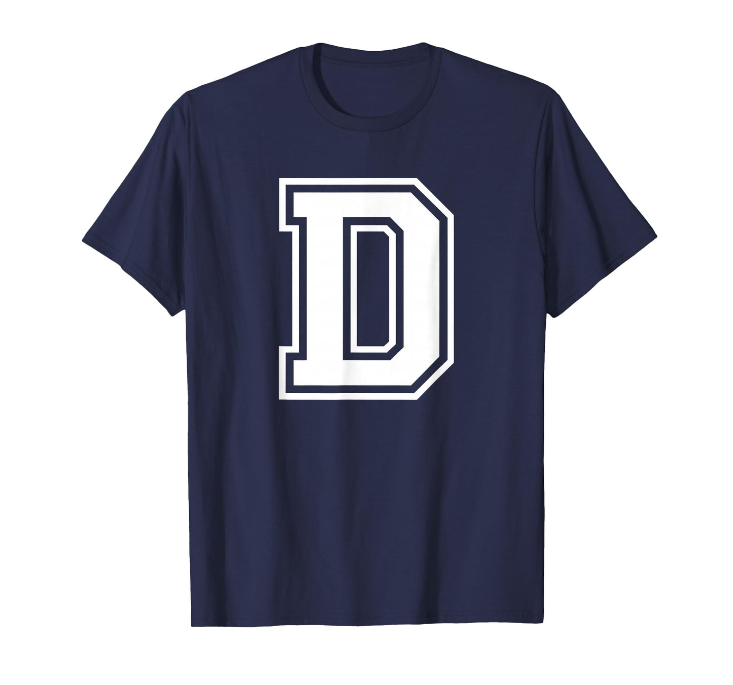 Letter D Name Initial Varsity Alphabet Monogram T-Shirt