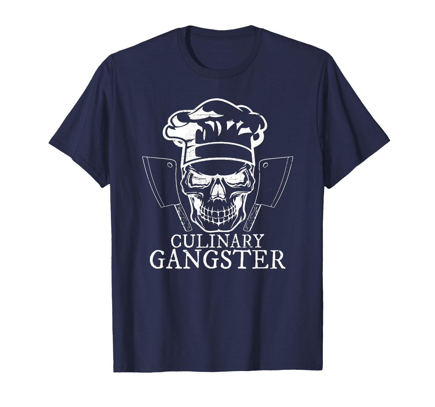 Culinary Gangster Shirt Funny Chef Gift Skull Hat Cooking T-Shirt
